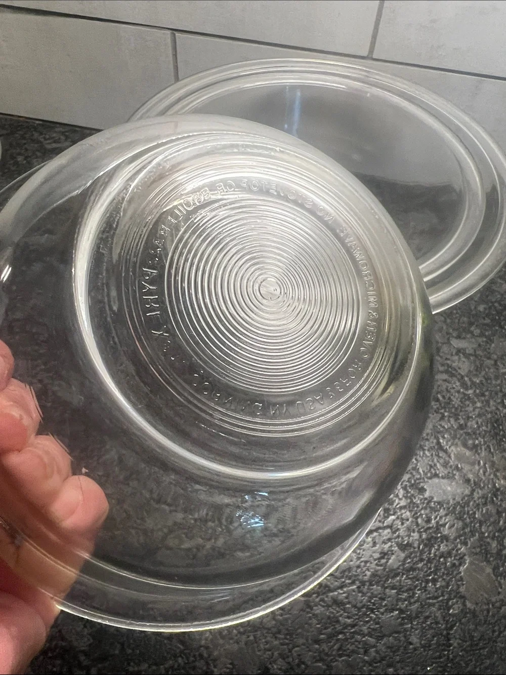 Pyrex Clear Glass Nesting Bowls - Transparent Set. Great condition